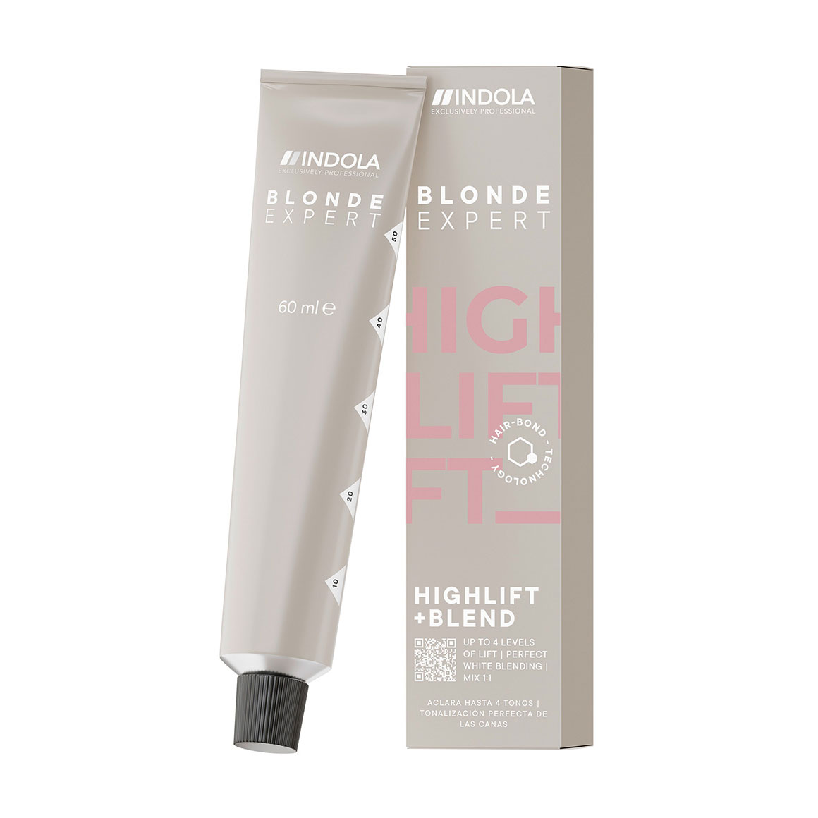 Перманентна крем-фарба для освітлення сивого волосся Indola Blonde Expert Highlift + Blend, H.2+ Pearl+, 60 мл